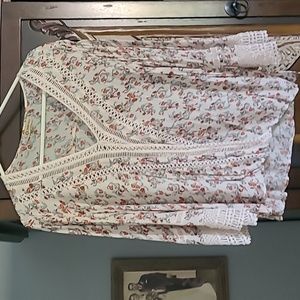 Boho flowered shirt